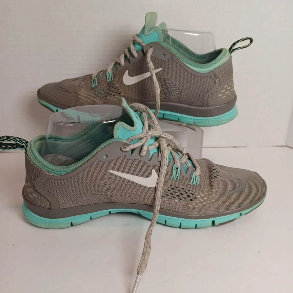 Nike Women's Free 5.0 TR Fit 4 Sneakers Teal/Gray Running Shoes‎ Lace Up Sz 7.5